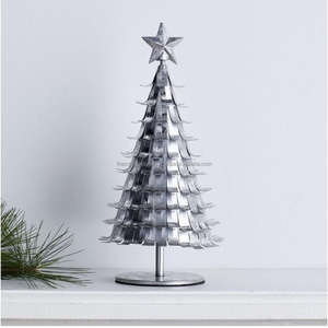 Árbol de Navidad rústico objeto estrella en la parte superior acento decorativo Venta caliente granja Showpiece modelo galvanizado Pino árbol escultura - Product Image 2