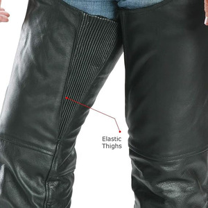 Pantalones de Motociclista Samroz Sports para Hombre, Negros, de Cuero Premium, Doble Comodidad - Product Image 3