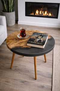 <b>Resin</b> Eco-Friendly Customizable Coffee <b>Table</b> Smoky Gray <b>Epoxy</b> <b>Resin</b> Modern Hand-painted - Product Image 4