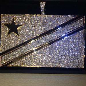 Pendentif drapeau personnalisé serti de diamants Moissanite, en argent sterling 925 plaqué or, bijoux hip-hop micro-pavé VVS - Product Image 1