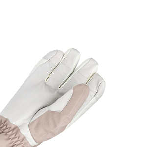 Gants de ski à doigts entiers, beiges, en polyester, isolés thermiquement, fermeture auto-agrippante, unisexes, pour activités hivernales en plein air - Product Image 4