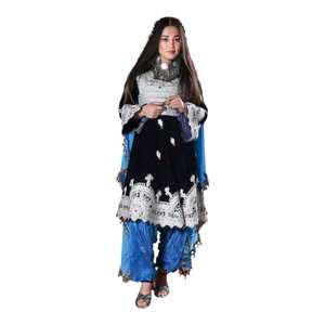 Women's Traditional Embroidered Cotton Maxi <b>Dress</b> Custom Color High Quality Export Afghani Casual <b>Dresses</b> - Product Image 1