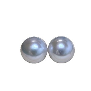 Pendientes de Perlas de Tahití de 10-11 mm, Plata de Ley S925 de Precisión, Redondos e Impecables, Engaste Alto - Product Image 5