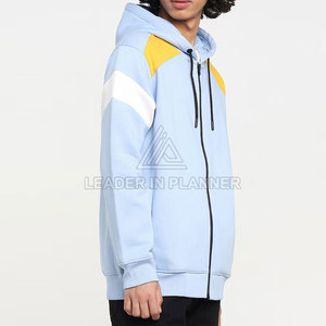 ออกแบบเสื้อฮู้ดซิปผู้ชายคุณภาพสูงสำหรับฤดูหนาว ผ้าฝ้ายฟลีซ 100% แห้งเร็ว ระบายอากาศได้ดี รับสั่งซื้อจำนวนมาก - Product Image 2