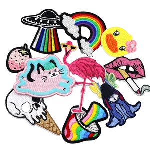 แพทช์ปักลายแบบกำหนดเอง แพทช์ปักลาย แพทช์ปักลายรูปยูเอฟโอ สายรุ้ง ฟลามิงโก้ สตรอว์เบอร์รี กะโหลก สำหรับผู้ชายหรือผู้หญิง - Product Image 1