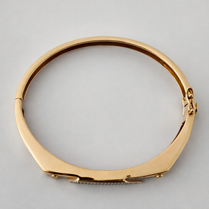 Namivaa 18ct Rose Gold Diamond Black Stone Bar <b>Bangle</b> Bracelet <b>Men</b> Geometric Statement Design Luxury Jewelry Wedding Party - Product Image 3