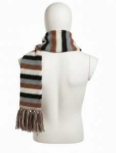 Écharpe tricotée réversible unisexe - Double style pour la chaleur hivernale - Accessoire en tricot côtelé doux avec logo personnalisé - Product Image 2