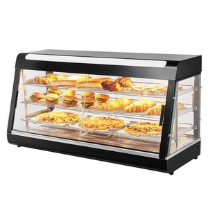 Scaldavivande Commerciale a 3 Livelli 1500W con Ripiani Regolabili e Temperatura 86-185°F per Mantenimento e Riscaldamento Alimenti - Product Image 1