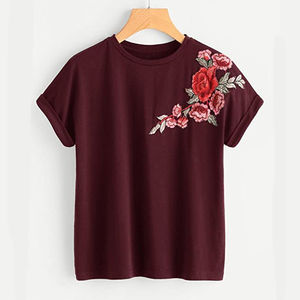 Camisetas Casuales de Talla Grande para Hombre, Diseño Personalizado OEM, 120 Gramos, Jersey de Algodón, Bordado Chenille, Ecológicas y Transpirables - Product Image 5