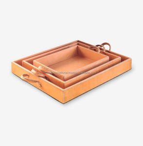 ถาดจัดระเบียบหนังสไตล์ยุโรปหรูหราพร้อมที่จับถาดเก็บหนัง - Product Image 3