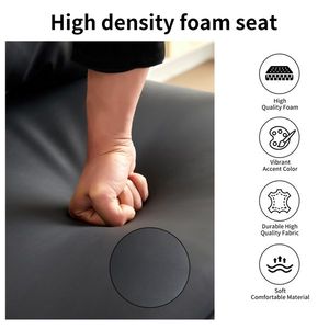 Divano Letto Futon Moderno Compatto da 44 W in Ecopelle, Divanetto a 2 Posti con Seduta Più Profonda - Product Image 3