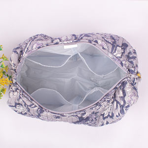 Ensemble de trousses de maquillage multifonctionnelles en coton fait main, écologiques, résistantes à l'eau, grande capacité, pour voyages - Product Image 5