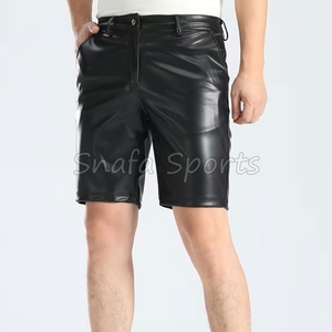 2026 New Style Men's Casual Leather <b>Shorts</b> <b>Quick</b> <b>Dry</b> Solid Pattern Leather <b>Shorts</b> for Outdoor Use for Sale In Low Price - Product Image 4