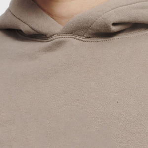 Vente en gros de sweat à capuche unisexe vierge en Polyester/Coton, coupe droite et ample, épaules tombantes, en molleton bouclette, de haute qualité, longueur standard - Product Image 1