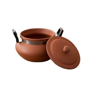 Olla de Barro Natural Ecológica SwamiG TradeX con Asas, Modelo de Utensilio de Cocina, Barro Natural Hecho en India - Product Image 1
