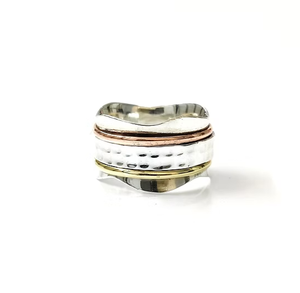 Trendy Statement Wide Band <b>Spinner</b> 925 Sterling <b>Silver</b> <b>Ring</b> 9.7 Gram Fine Jewelry For Daily & Any Occasion Wear - Product Image 3