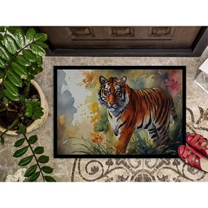 Bengal Tiger <b>Doormat</b> Non-Slip <b>Washable</b> Low Pile Indoor/Outdoor Entryway Rug 24H X 36W Front Door Mat - Product Image 3