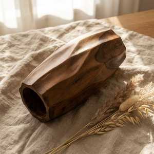 Budget Friendly Wooden Decorative Vase for Dried Floral Arrangements, <b>Office</b> <b>Desk</b> Decor and <b>Rustic</b> Home Accessories - Product Image 6