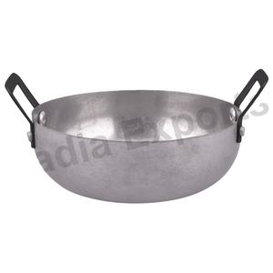 Vintage Mini Kadai con mango de acero inoxidable Fondo de inducción amarillo y negro para utensilios Material metálico - Product Image 1