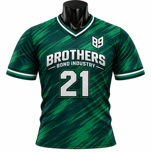 Camiseta de fútbol sublimada verde para hombre, al por mayor, ropa deportiva transpirable de poliéster, camiseta retro de entrenamiento para gimnasio, uniforme de equipo. - Product Image 1