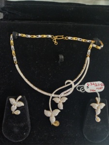 Conjunto de Collar Floral Moderno de Oro 14K con Diamantes CZ para Mujer, Joyería Premium para Bodas, Fabricante B2B - Product Image 4