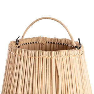 Artisanal Rattan Pendant <b>Light</b> <b>Shade</b> Handmade Woven <b>Wicker</b> Hanging Ceiling Lamp Cover Coastal Farmhouse Interior Lighting Decor - Product Image 5