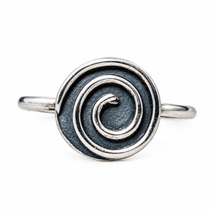 925 Sterling Silver Spiral <b>Ring</b> Natural Stone <b>Stacking</b> <b>Ring</b> Handmade Women's Fine Jewelry - Product Image 1