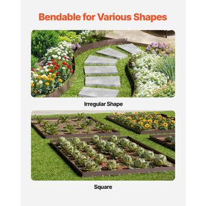 Set di 5 Bordure per Giardino in Acciaio Antiruggine 39 X 4, Bordi Flessibili per Prato Resistenti - Product Image 2