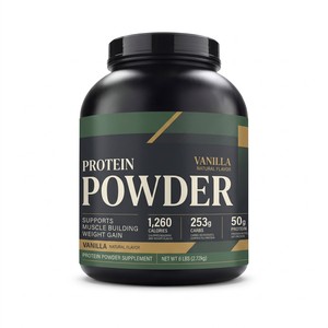 Poudre Protéinée Prise de Masse OEM Marque Privée 6 lbs 50g Protéines Vanille Soutien Musculaire Nutrition Sportive Logo Personnalisé - Product Image 1