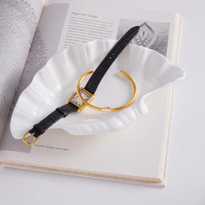 18K Gold Plated Stainless Steel Marquise Zircon Minimalist Waterproof <b>Bracelet</b> Open <b>Cuff</b> <b>Bracelet</b> - Product Image 6