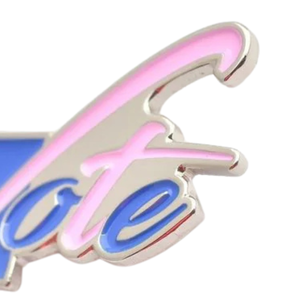 Pink and Blue Vote Lapel <b>Pin</b> Gold Tone Enamel <b>Badge</b> for Suit Hat Backpack Shirt Campaign Event Fashion Accessory Gift - Product Image 2