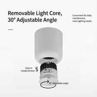 Spot encastré rond en aluminium de haute qualité, anti-éblouissement, avec ampoule LED détachable, pour couloirs et pièces de maison.