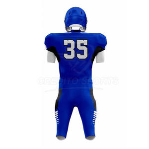 เสื้อฟุตบอลอเมริกันดีไซน์คลาสสิก ตัวอักษรปักแบบ Tackle Twill ชุดทีมแบบ Sublimated ผ้าโพลีเอสเตอร์ 100% ระบายอากาศได้ดี - Product Image 5