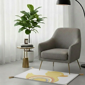 Tapis de salle de bain en coton à imprimé animal tufté de qualité supérieure |   Tapis de sol en peluche épais et doux avec dos antidérapant en caoutchouc pour la maison et l'hôtellerie - Product Image 2