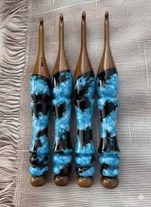 Top Quality Wooden <b>Crochet</b> <b>Hook</b> Smooth Surface Hand Knitting Collection for Yarn Crafts Resin Embellished for Knitting - Product Image 4