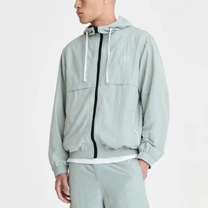 Custom Logo Men's <b>Lightweight</b> Waterproof Windbreaker <b>Jacket</b> Outdoor Breathable Windproof Hooded Sportswear <b>Running</b> Coat - Product Image 1