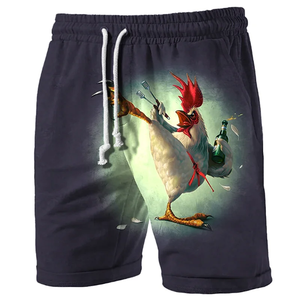 Funny Kung Fu Chicken Pattern Beach Shorts Summer Fashion <b>Mens</b> Kids 3D Animals Printed Board Short Casual Oversized Swim <b>Trunks</b> - Product Image 4