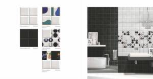 กระเบื้องเซรามิกเคลือบเงาสีสันสดใสขนาด 300x300 มม. สำหรับตกแต่งภายในห้องน้ำ ลายดอกไม้ รุ่น Piazza Olympia - Product Image 2