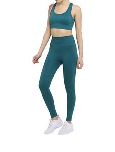 Conjunto Deportivo de Yoga Bond Custom de 3 Piezas: Bra Deportivo, Pantalones de Yoga con Corte Acampanado y Blusa Cruzada de Ballet, en Tela Elástica - Product Image 5