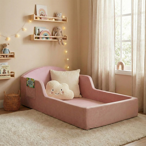 Lit de sol en mousse pour tout-petits, doux et confortable, recouvert de velours, compressé sous vide pour la chambre à coucher - Product Image 3