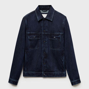 Chaqueta Varsity de Hombre, Personalizable con Logotipo, de Alta Calidad, Cierre de un Botón, Larga, 100% Algodón, Transpirable, Informal, con Diseño de Puntos, para Otoño - Product Image 1