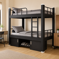 Cama litera metálica de alta resistencia con capacidad para 1000 kg, que ahorra espacio, con escaleras, para adultos, hoteles, hostales y dormitorios en África.
