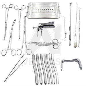 A-1 VERITAS Ensemble d'instruments manuels D&C 21 pièces en acier inoxydable réutilisable pour usage hospitalier, examen gynécologique, curettage chirurgical - Product Image 2