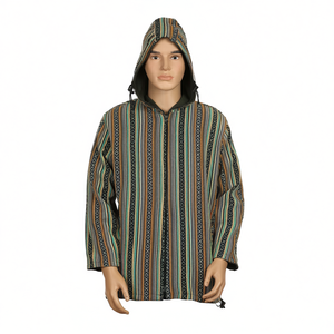 Veste à capuche 100% coton pour adultes, respirante, style national - Product Image 2