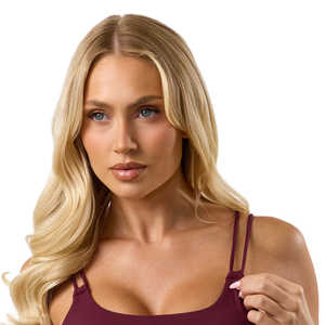 Débardeur tricoté marron uni pour femme, coupe ajustée, bretelles spaghetti, sans manches, extensible, avec logo frontal, style décontracté, basique, été - Product Image 3
