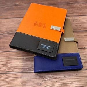 Promotional Business Gift <b>Smart</b> Diary 8000mah Power Bank Notebook with Wireless Charging - Product Image 3
