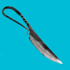 Cuchillo de Cocina Burraq Hecho a Mano, Estilo Medieval, Acero de Damasco Forjado, Multifuncional, Hoja No Ajustable, Personalizable - Product Image 5