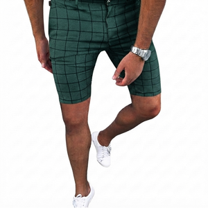 Premium Men's Plaid Bermuda Shorts Mid Waist Casual Checkered Woven Breathable Pockets Button Fly Style Streetwear Men Shorts - Product Image 4