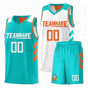 เสื้อบาสเก็ตบอลแบบพิมพ์ลายตามสั่ง ดีไซน์ฟรี แห้งเร็ว แบบซับลิเมชั่น ชุดกีฬา ชุดทีม พิมพ์ลายได้สองด้าน - Product Image 1
