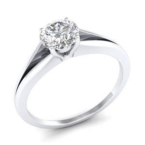 Bagues de fiançailles solitaires en argent sterling 925 certifiées REYES GRA, moissanite, vente en gros, plaqué or 14 carats, bijoux fins originaux - Product Image 2